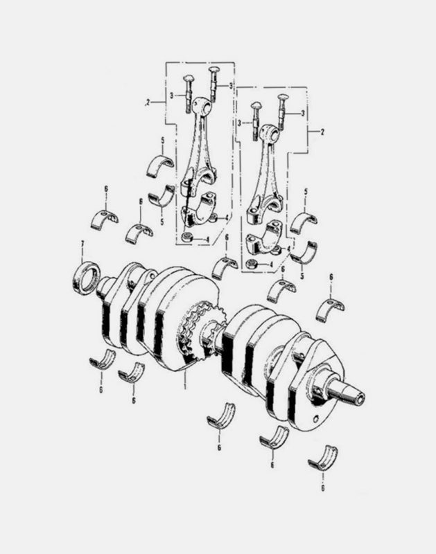 Bearing C, Crankshaft (Green) | CB750 Hospital Motorcycles